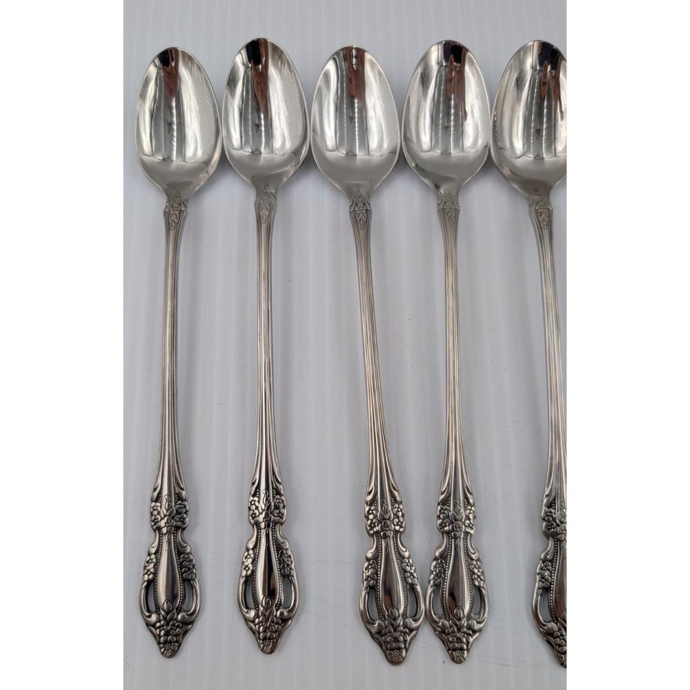 12 Oneida Distinction Deluxe HH Stainless Steel Raphael Iced Tea Spoons - Picture 4 of 10